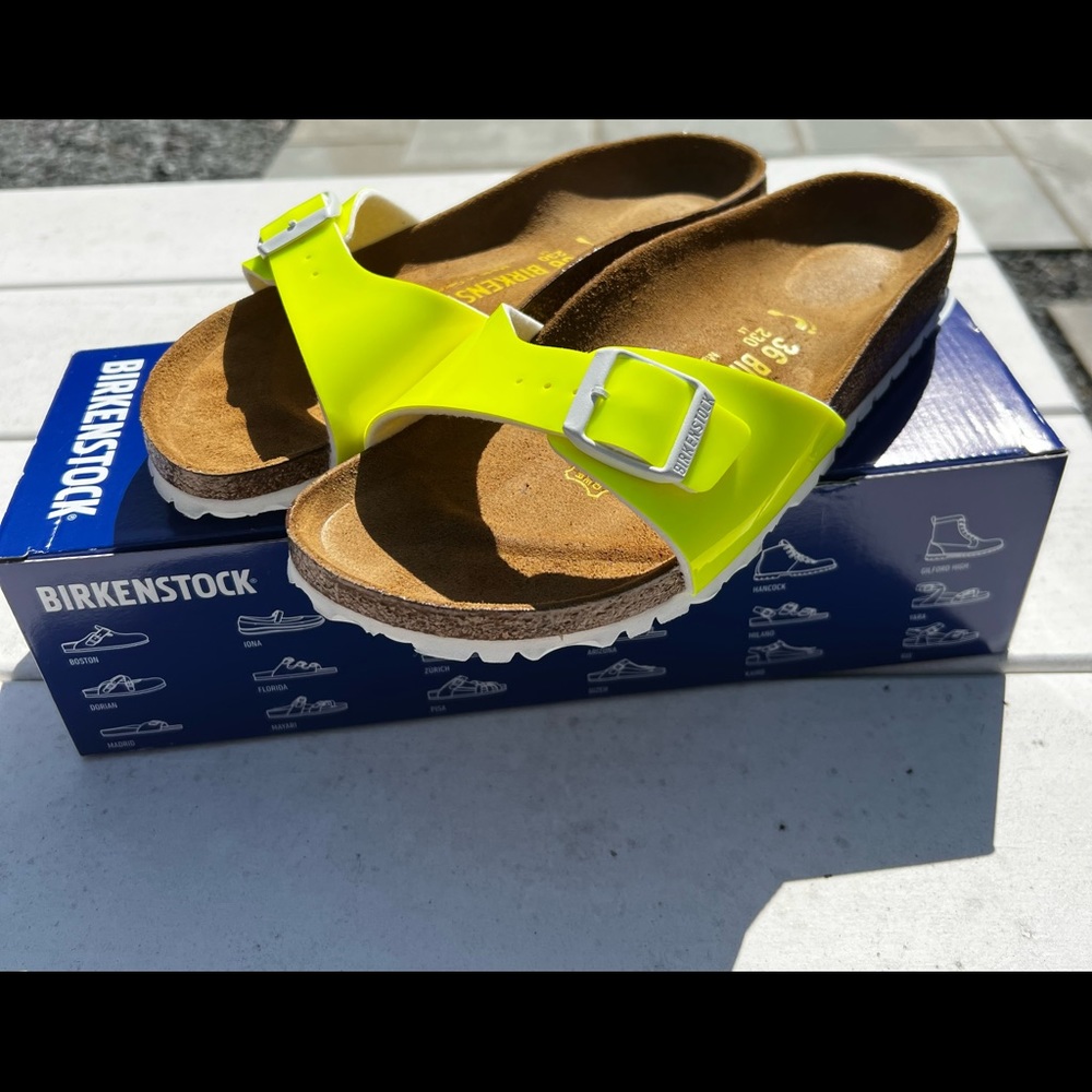 Birkenstock Size 6/36 Madrid Neon Yellow